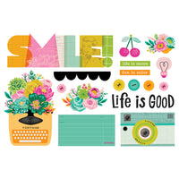 Color Me Happy - Simple Stories Simple Page Pieces Die Cuts