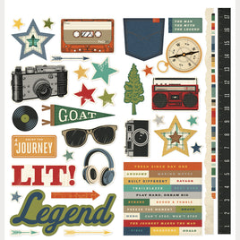 Rustic Legend - Simple Stories Icon Cardstock Stickers 12"X12"