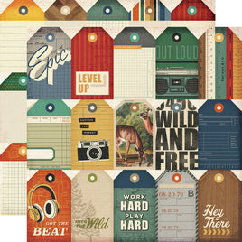 Tag Elements - Simple Stories Rustic Legend Double-Sided Paper12"X12"