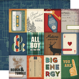 3x4 Elements - Simple Stories Rustic Legend Double-Sided Paper12"X12"