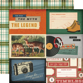 4x6 Elements - Simple Stories Rustic Legend Double-Sided Paper12"X12"
