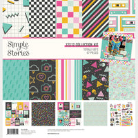 Totally 80's - Simple Stories Collection Kit 12"X12"