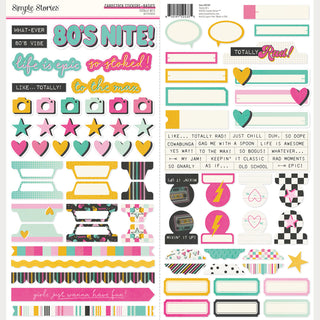 Totally 80's - Simple Stories Basics Cardstock Stickers 12