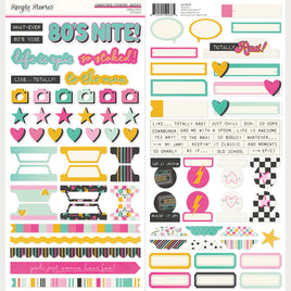 Totally 80's - Simple Stories Basics Cardstock Stickers 12"X12"