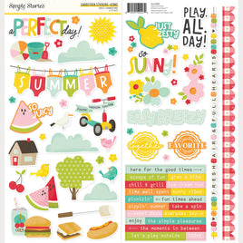 Sweet Summertime - Simple Stories Icon Cardstock Stickers 12"X12"