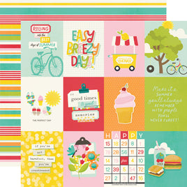 3x4 Elements - Simple Stories Sweet Summertime Double-Sided Paper 12"X12"