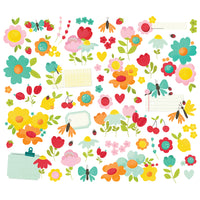 Sweet Summertime - Simple Stories Floral Bits & Pieces Die Cuts