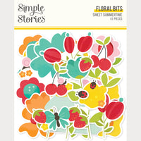 Sweet Summertime - Simple Stories Floral Bits & Pieces Die Cuts