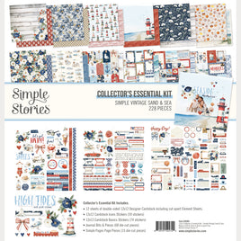 Simple Vintage Sand & Sea - Simple Stories Collector's Essential Kit 12"X12"