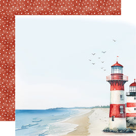 Simple Vintage Sand & Sea -Seaside Smiles_Simple Stories Vintage Sand & Sea Double-Sided Paper 12"X12"
