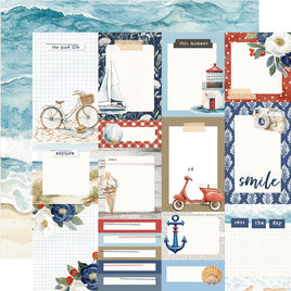 Simple Vintage Sand & Sea -Journal Elements_Simple Stories Vintage Sand & Sea Double-Sided Paper 12"X12"