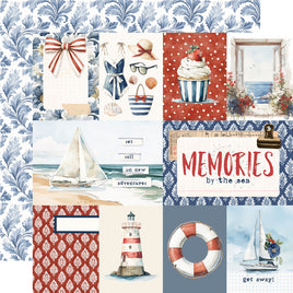 Simple Vintage Sand & Sea -3x4/4x6 Elements_Simple Stories Vintage Sand & Sea Double-Sided Paper 12"X12"