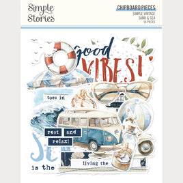 Simple Vintage Sand & Sea - Simple Stories Chipboard Pieces