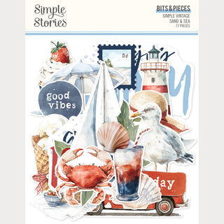 Simple Vintage Sand & Sea - Simple Stories Bits & Pieces Die Cuts