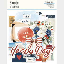 Simple Vintage Sand & Sea - Simple Stories Journal Bits & Pieces Die Cuts