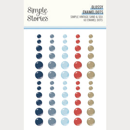 Simple Vintage Sand & Sea - Simple Stories Glossy Enamel Dots