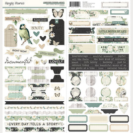 Vintage Timeless Harmony - Simple Stories Basics Cardstock Stickers 12"X12"