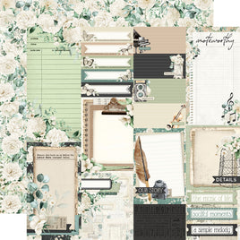 Journal Elements - Simple Stories Timeless Harmony Double-Sided Paper 12"X12"