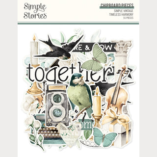 Vintage Timeless Harmony - Simple Stories Chipboard Pieces