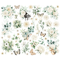 Vintage Timeless Harmony - Simple Stories Floral Bits & Pieces Die Cuts