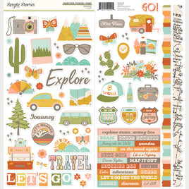 Open Road - Simple Stories Icon Cardstock Stickers 12"X12"