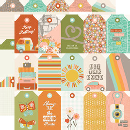 Tag Elements - Simple Stories Open Road Double-Sided Paper 12"X12"