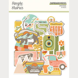 Open Road - Simple Stories Chipboard Pieces
