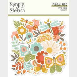 Open Road - Simple Stories Floral Bits & Pieces Die Cuts