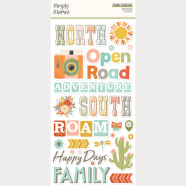 Open Road - Simple Stories Foam Stickers