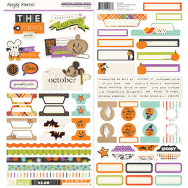 Say Cheese Mouse Halloween - Simple Stories Cardstock Stickers Basics