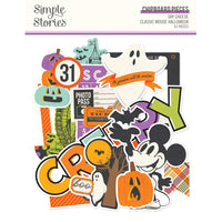Say Cheese Classic Mouse Halloween - Chipboard Pieces