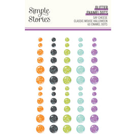 Say Cheese Classic Mouse Halloween - Glitter Enamel Dots