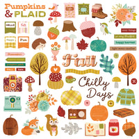 Pumpkins & Plaid - Chipboard Pieces