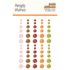 Pumpkins & Plaid -  Glitter Enamel Dots
