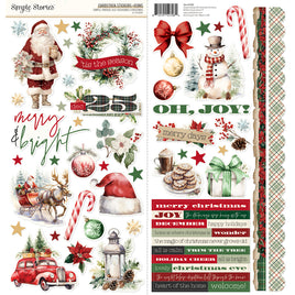 Simple Vintage Old-Fashioned Christmas - Cardstock Stickers Icons