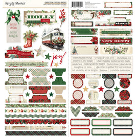Simple Vintage Old-Fashioned Christmas - Cardstock Stickers Basics