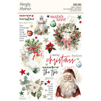 Simple Vintage Old-Fashioned Christmas - Rub Ons