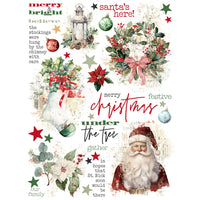 Simple Vintage Old-Fashioned Christmas - Rub Ons