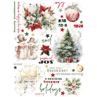 Simple Vintage Old-Fashioned Christmas - Rub Ons