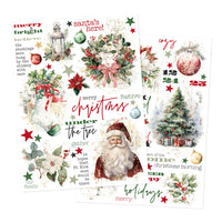 Simple Vintage Old-Fashioned Christmas - Rub Ons