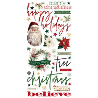 Simple Vintage Old-Fashioned Christmas - Foam Stickers