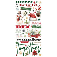 Simple Vintage Old-Fashioned Christmas - Foam Stickers
