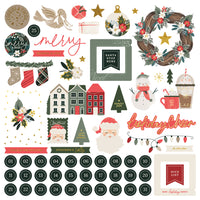Mistletoe & Holly - Chipboard Pieces