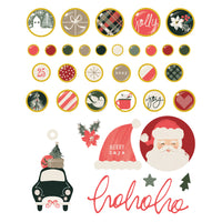 Mistletoe & Holly - Decorative Brads