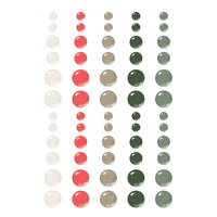 Mistletoe & Holly -  Glossy Enamel Dots