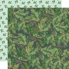 Simple Vintage Evergreen Memories - Pinecone & Evergreen