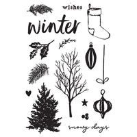 Simple Vintage Evergreen Memories - Stamps