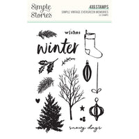 Simple Vintage Evergreen Memories - Stamps