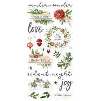 Simple Vintage Evergreen Memories - Foam Stickers