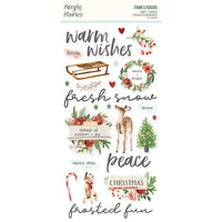 Simple Vintage Evergreen Memories - Foam Stickers